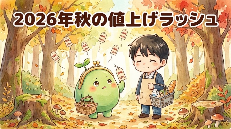 2026年秋の値上げに備える｜9月だけで3,000品目超、家計の3つの対策