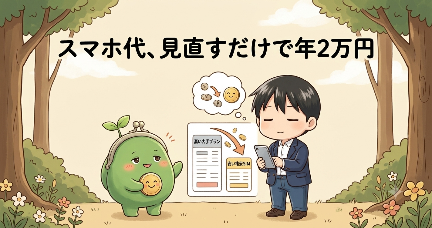 スマホ代、見直すだけで年2万円