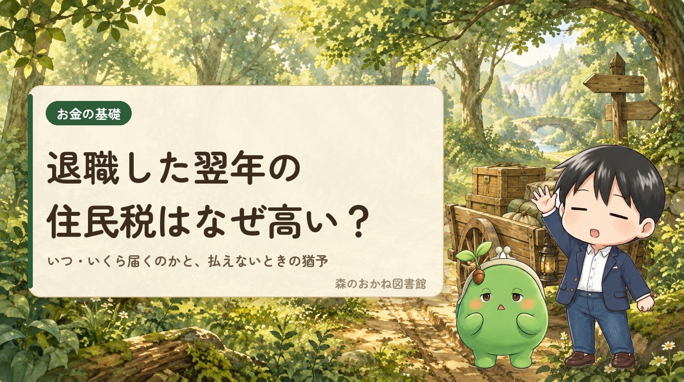 退職した翌年の住民税はなぜ高い？