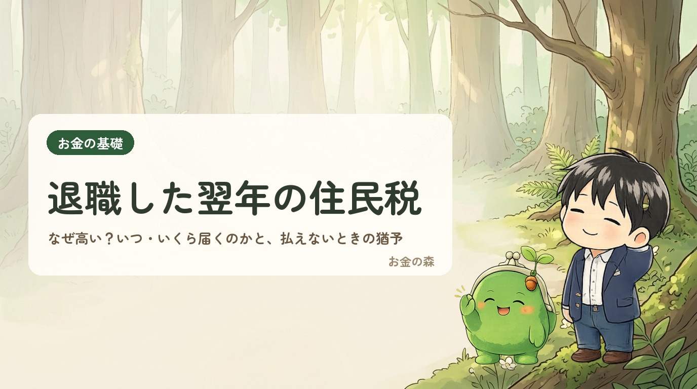 退職した翌年の住民税はなぜ高いのか、いつ・いくら届くのか